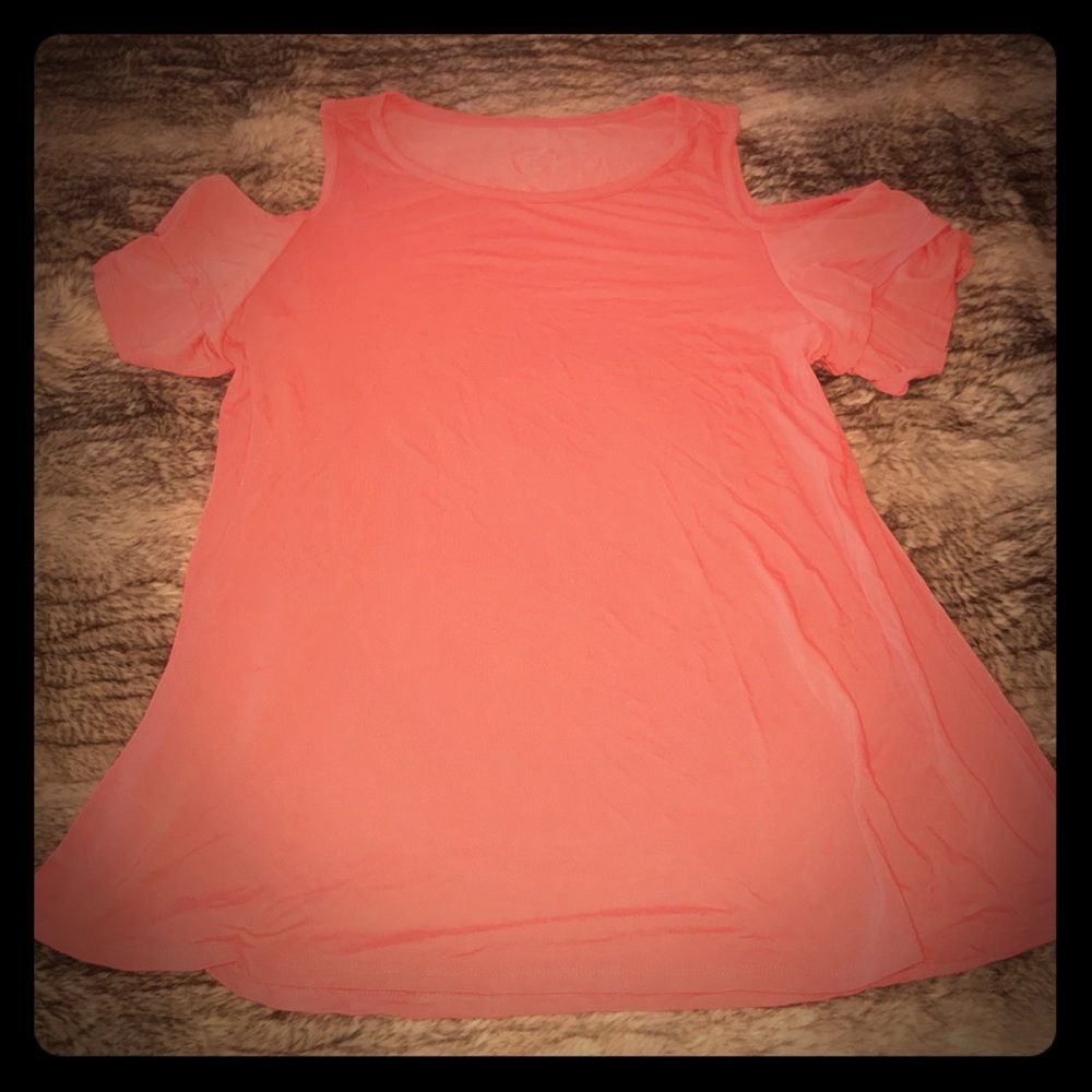 Off shoulder ruffle sleeve top